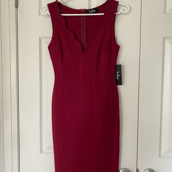 Lulus Wine Red Sleeveless Bodycon Dress NWT - Picture 2 of 4